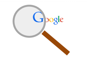 Google logó nagyítóval keresőoptimalizálás